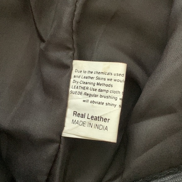 AUTHENTIC LEATHER PANTS TROUSERS HIGH RISE PLEATED BLACK - Picture 3 of 9